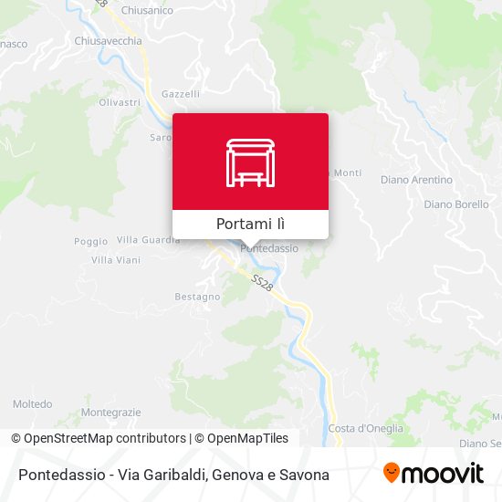 Mappa Pontedassio - Via Garibaldi