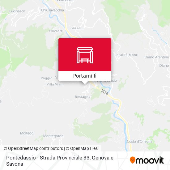 Mappa Pontedassio - Strada Provinciale 33