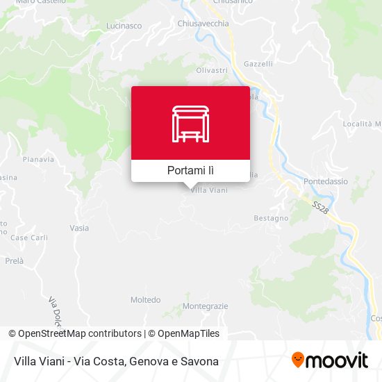 Mappa Villa Viani - Via Costa