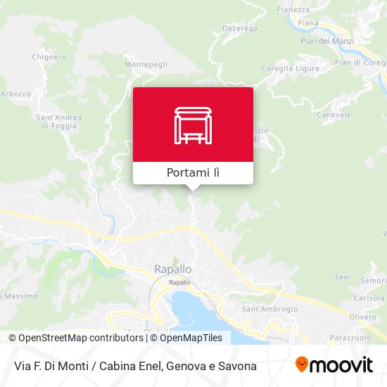 Mappa Via F. Di Monti / Cabina Enel