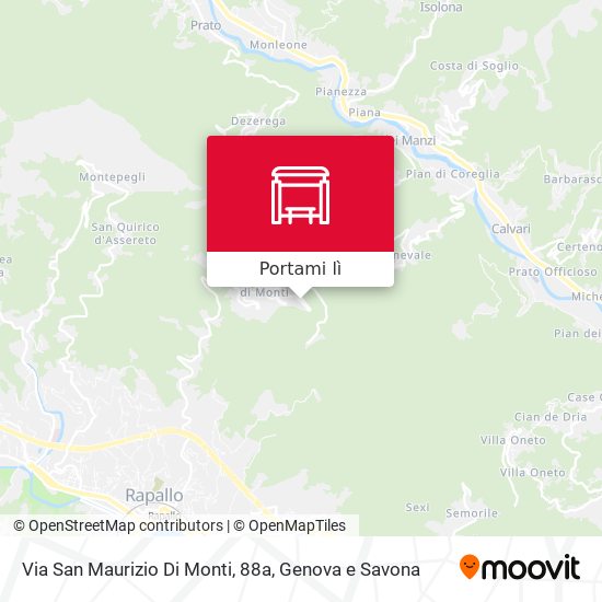 Mappa Via San Maurizio Di Monti, 88a