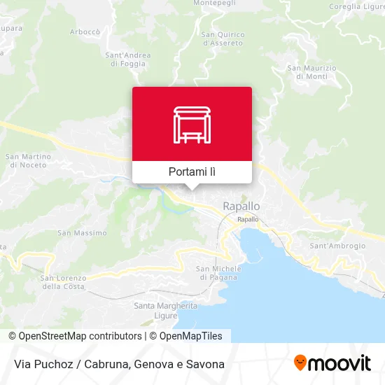 Mappa Via Puchoz / Cabruna