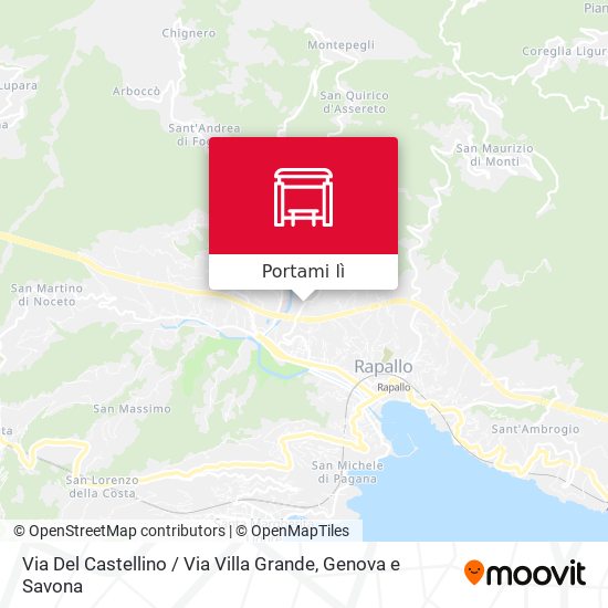Mappa Via Del Castellino / Via Villa Grande