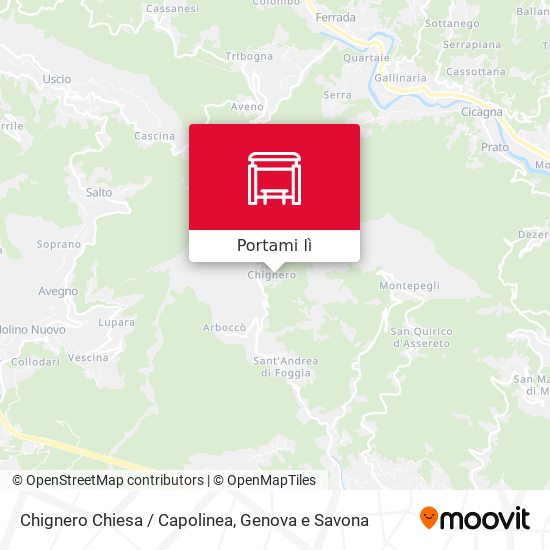 Mappa Chignero Chiesa / Capolinea