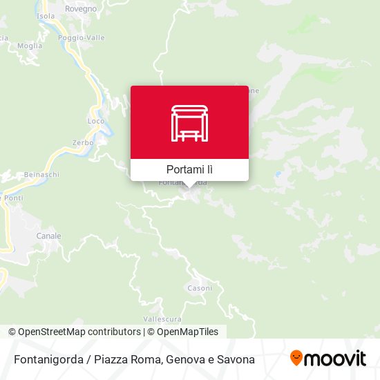 Mappa Fontanigorda / Piazza Roma