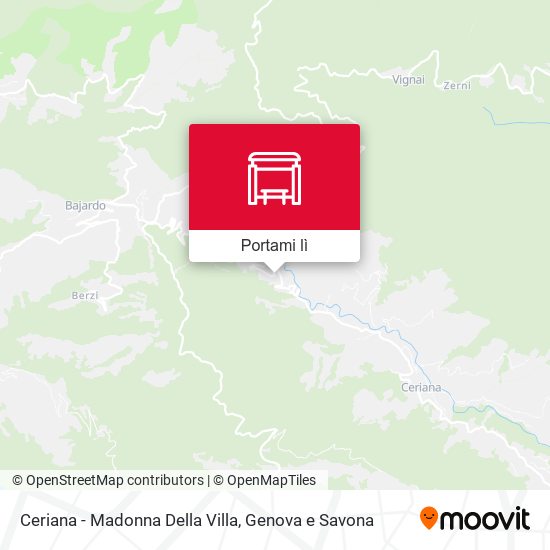 Mappa Ceriana - Madonna Della Villa