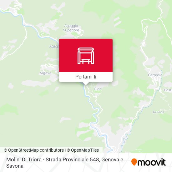 Mappa Molini Di Triora - Strada Provinciale 548