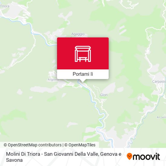 Mappa Molini Di Triora - San Giovanni Della Valle