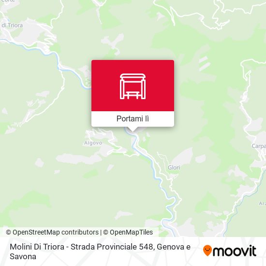 Mappa Molini Di Triora - Strada Provinciale 548