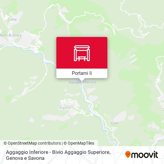 Mappa Aggaggio Inferiore - Bivio Aggaggio Superiore