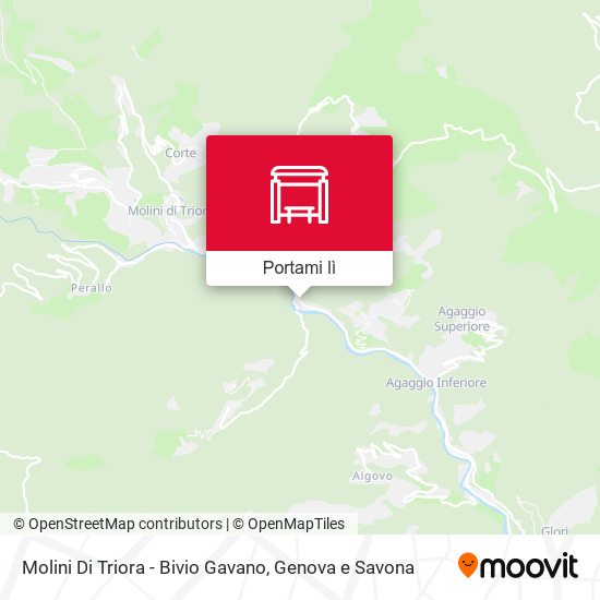 Mappa Molini Di Triora - Bivio Gavano