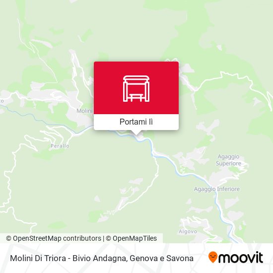 Mappa Molini Di Triora - Bivio Andagna