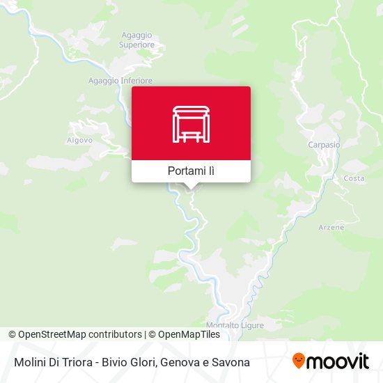Mappa Molini Di Triora - Bivio Glori