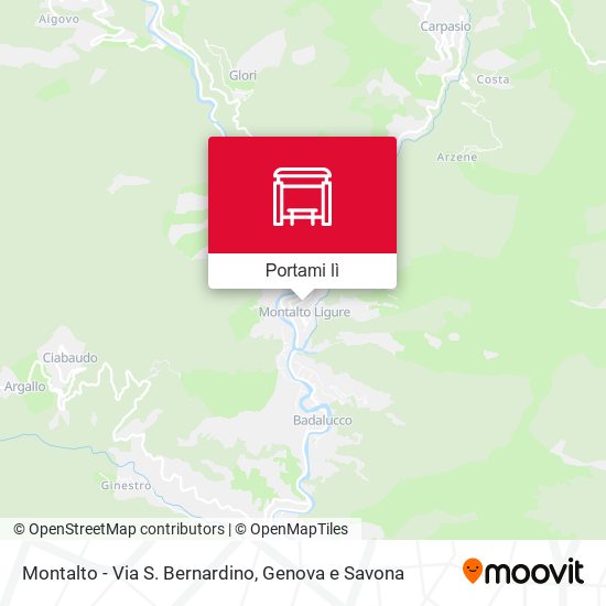 Mappa Montalto - Via S. Bernardino