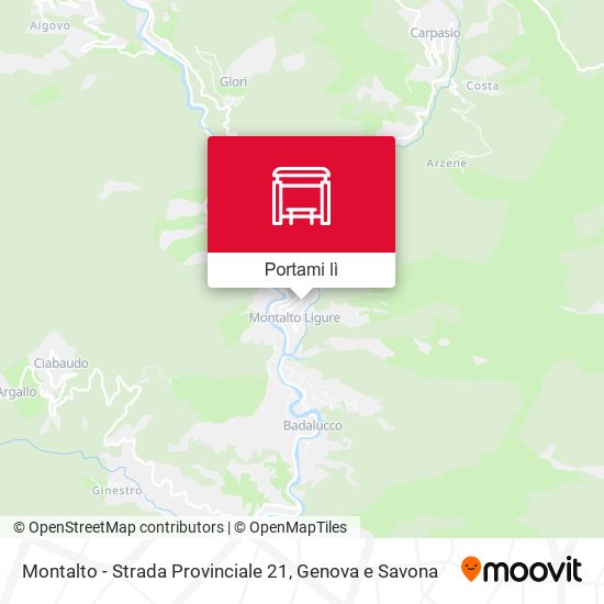 Mappa Montalto - Strada Provinciale 21