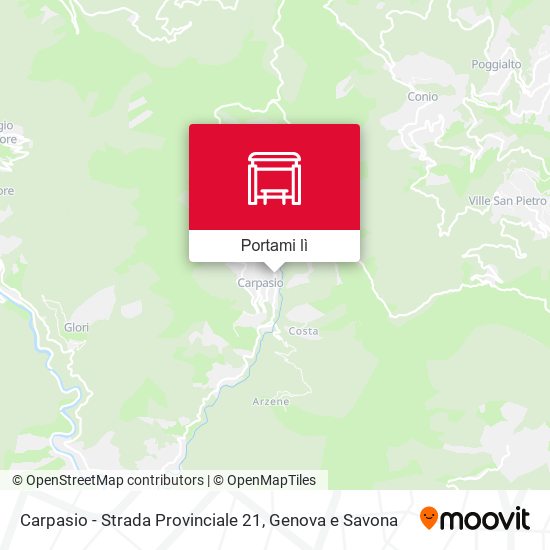 Mappa Carpasio - Strada Provinciale 21