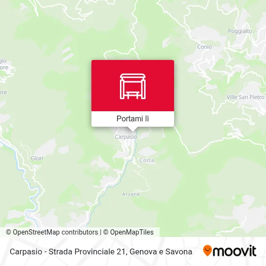 Mappa Carpasio - Strada Provinciale 21