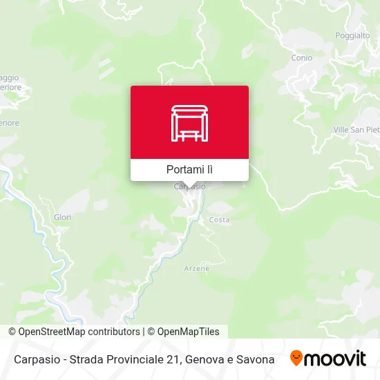 Mappa Carpasio - Strada Provinciale 21