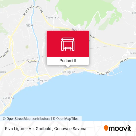 Mappa Riva Ligure - Via Garibaldi
