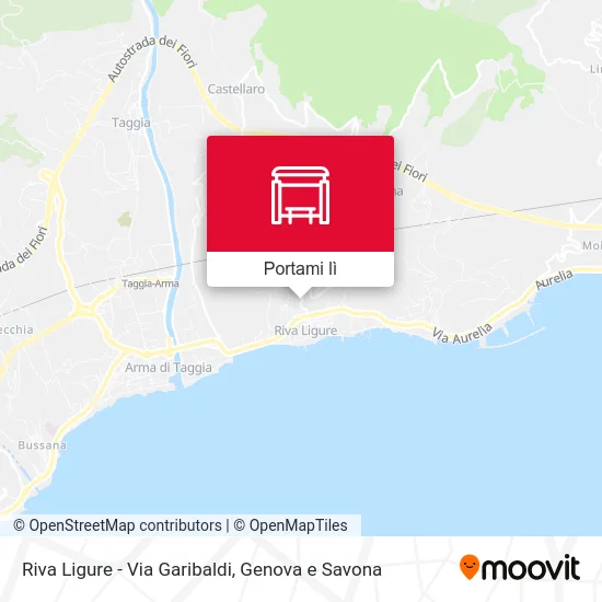 Mappa Riva Ligure - Via Garibaldi