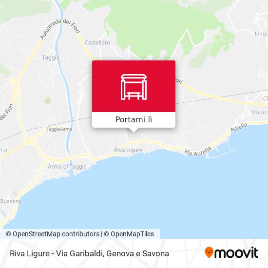 Mappa Riva Ligure - Via Garibaldi