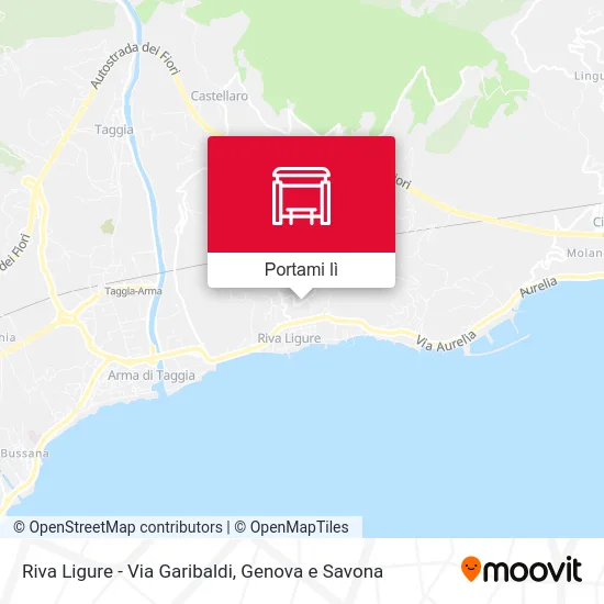 Mappa Riva Ligure - Via Garibaldi