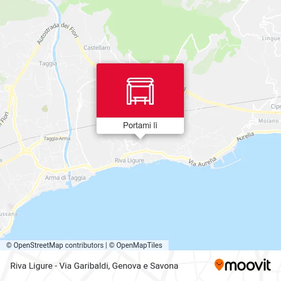 Mappa Riva Ligure - Via Garibaldi