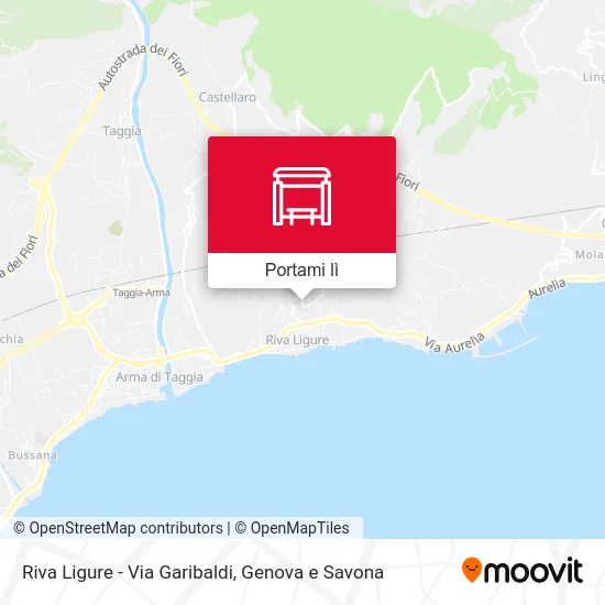 Mappa Riva Ligure - Via Garibaldi