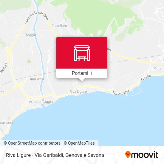 Mappa Riva Ligure - Via Garibaldi
