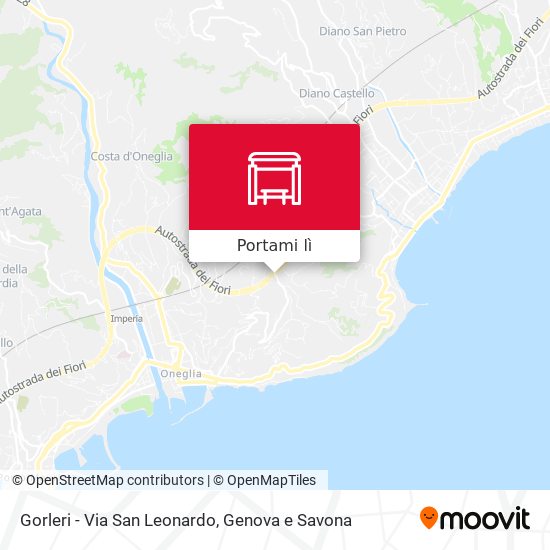 Mappa Gorleri - Via San Leonardo