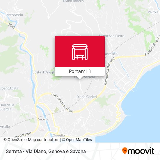Mappa Serreta - Via Diano