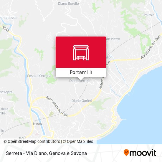 Mappa Serreta - Via Diano