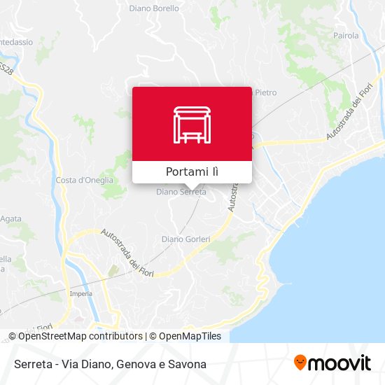 Mappa Serreta - Via Diano