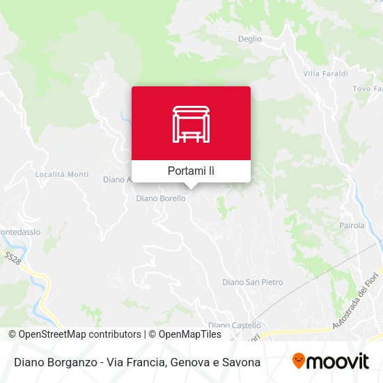 Mappa Diano Borganzo - Via Francia