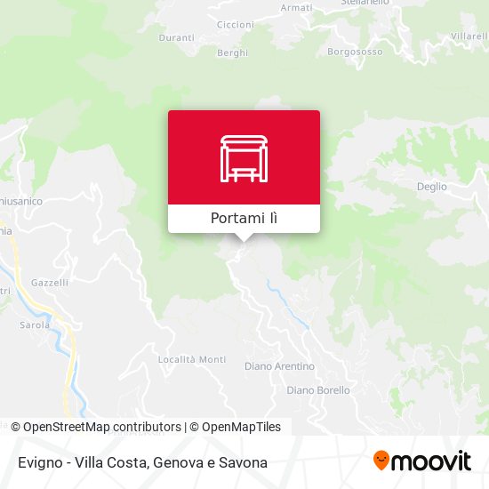 Mappa Evigno - Villa Costa
