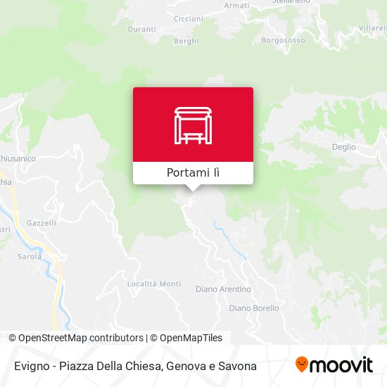Mappa Evigno - Piazza Della Chiesa