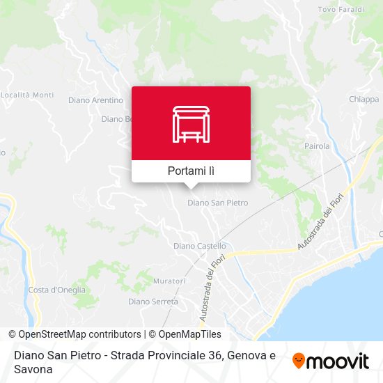 Mappa Diano San Pietro - Strada Provinciale 36