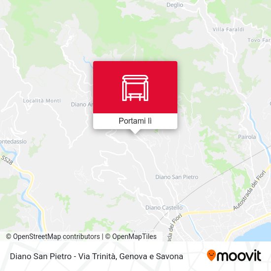 Mappa Diano San Pietro - Via Trinità