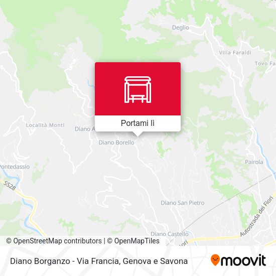 Mappa Diano Borganzo - Via Francia