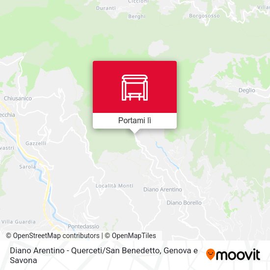 Mappa Diano Arentino - Querceti / San Benedetto