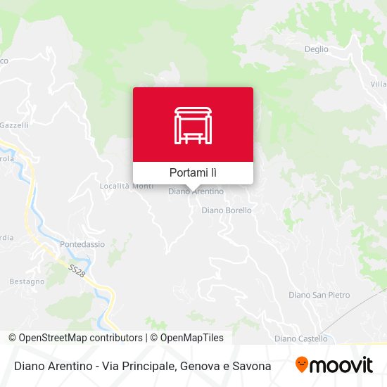 Mappa Diano Arentino - Via Principale