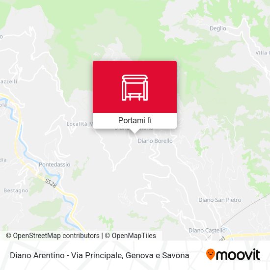 Mappa Diano Arentino - Via Principale