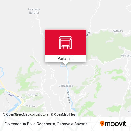 Mappa Dolceacqua Bivio Rocchetta
