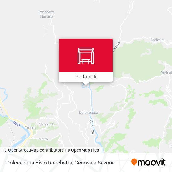 Mappa Dolceacqua Bivio Rocchetta