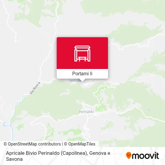 Mappa Apricale Bivio Perinaldo (Capolinea)