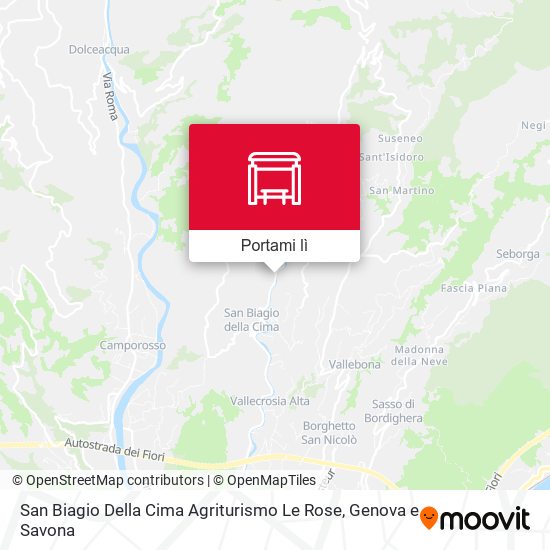 Mappa San Biagio Della Cima Agriturismo Le Rose