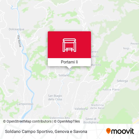Mappa Soldano Campo Sportivo