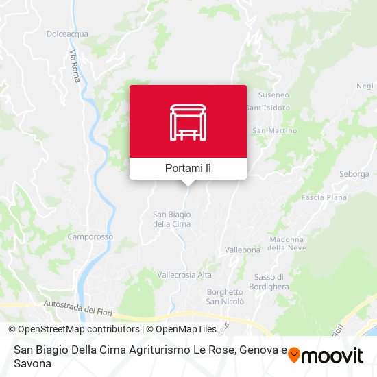 Mappa San Biagio Della Cima Agriturismo Le Rose