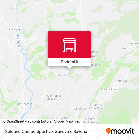Mappa Soldano Campo Sportivo