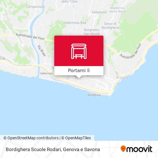 Mappa Bordighera Scuole Rodari
